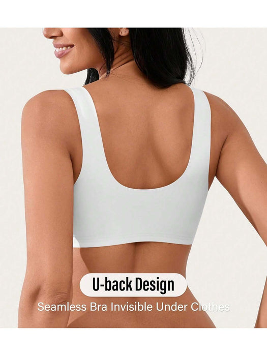 SHEIN Sujetadores con cierre frontal para mujer, sin costuras, inalámbricos - Quierox - Tienda Online