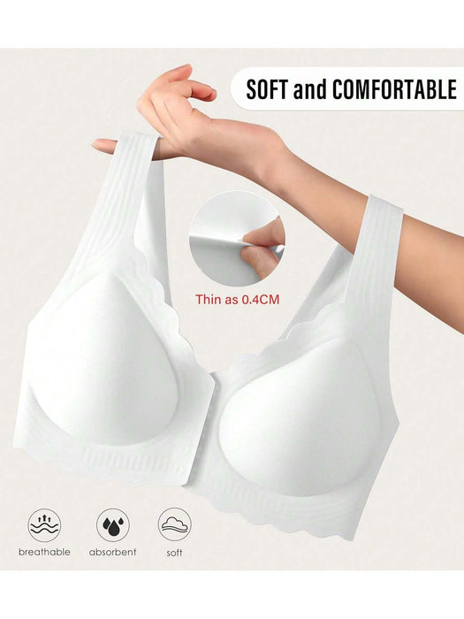 SHEIN Sujetadores con cierre frontal para mujer, sin costuras, inalámbricos - Quierox - Tienda Online