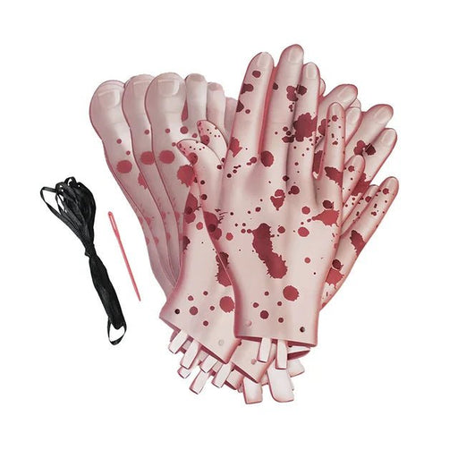 SHEIN suministros de decoración para fiesta de Halloween huella de sangre aterradora roja - Quierox - Tienda Online