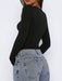 Shein Sundraya Camiseta casual de ajuste ceñido de manga larga y cuello redondo - Quierox - Tienda Online