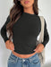 Shein Sundraya Camiseta casual de ajuste ceñido de manga larga y cuello redondo - Quierox - Tienda Online
