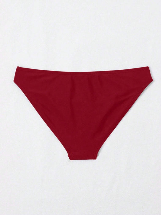 SHEIN Swim Bottom de traje de baño para playa de unicolor - Quierox - Tienda Online