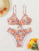 SHEIN Swim Juego de bikini sexy de verano para mujeres con nudo frontal - Quierox - Tienda Online