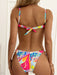 SHEIN Swim Summer Beach - Conjunto de bikini colorido con sujetador con aros y tanga - Quierox - Tienda Online