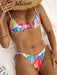 SHEIN Swim Summer Beach - Conjunto de bikini colorido con sujetador con aros y tanga - Quierox - Tienda Online