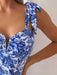 SHEIN Swim Traje de baño de una pieza con estampado vintage - Quierox - Tienda Online