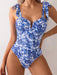 SHEIN Swim Traje de baño de una pieza con estampado vintage - Quierox - Tienda Online