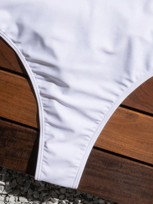 SHEIN Swim Traje de baño de una pieza liso de playa de verano - Quierox - Tienda Online