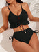 SHEIN Swim Vcay Bañador bikini bajo con fruncido con cordón - Quierox - Tienda Online