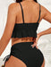 SHEIN Swim Vcay Bañador bikini bajo con fruncido con cordón - Quierox - Tienda Online