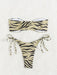 SHEIN Swim Vcay Conjunto de bikini bandeau con lazo lateral y rayas de cebra para playa - Quierox - Tienda Online