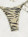 SHEIN Swim Vcay Conjunto de bikini bandeau con lazo lateral y rayas de cebra para playa - Quierox - Tienda Online