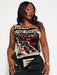 SHEIN SXY Blusa ajustada, estampado de eslogan, hombro asimétrico, para mujer - Quierox - Tienda Online