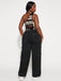SHEIN SXY Blusa ajustada, estampado de eslogan, hombro asimétrico, para mujer - Quierox - Tienda Online