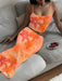 SHEIN SXY Falda de punto ceñida estampada floral de largo - Quierox - Tienda Online