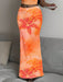 SHEIN SXY Falda de punto ceñida estampada floral de largo - Quierox - Tienda Online