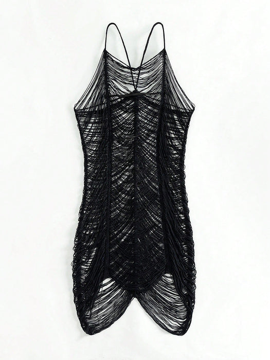 Shein SXY Summer Beach Vestido rasgado sin bikini para playa o piscina - Quierox - Tienda Online