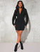 SHEIN SXY Vestido de blazer de doble botonadura sexy para mujer - Quierox - Tienda Online