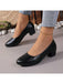 SHEIN Tacones altos, zapatos de trabajo con tacón grueso - Quierox - Tienda Online
