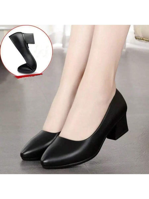 SHEIN Tacones altos, zapatos de trabajo con tacón grueso - Quierox - Tienda Online