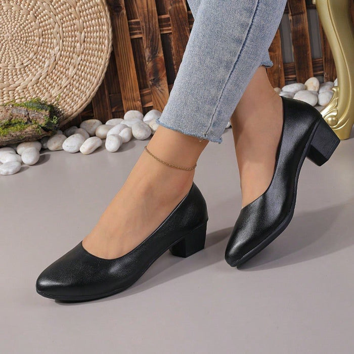 SHEIN Tacones altos, zapatos de trabajo con tacón grueso - Quierox - Tienda Online