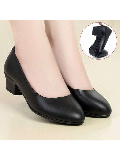 SHEIN Tacones altos, zapatos de trabajo con tacón grueso - Quierox - Tienda Online