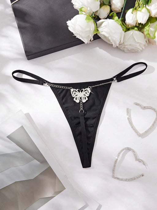 Shein Tanga sexy con cadena de mariposa brillante para mujer de Snug Zone - Quierox - Tienda Online