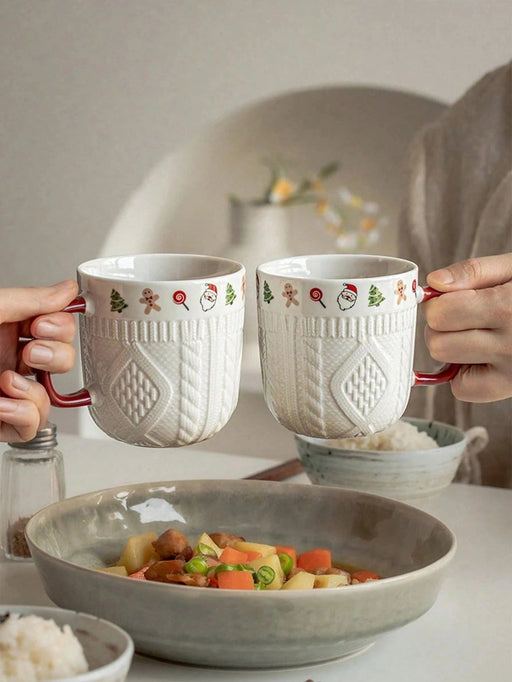 SHEIN Taza de 350 ml (11.8 oz) con estampado de suéter en relieve - Quierox - Tienda Online