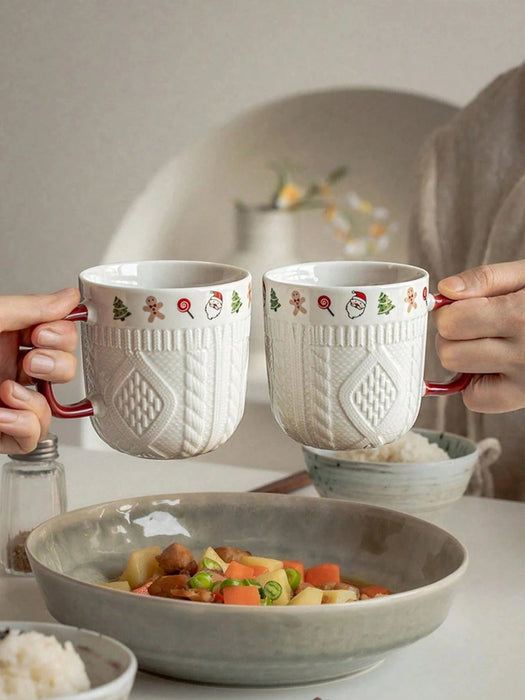 SHEIN Taza de 350 ml (11.8 oz) con estampado de suéter en relieve - Quierox - Tienda Online