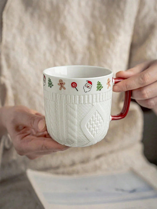 SHEIN Taza de 350 ml (11.8 oz) con estampado de suéter en relieve - Quierox - Tienda Online