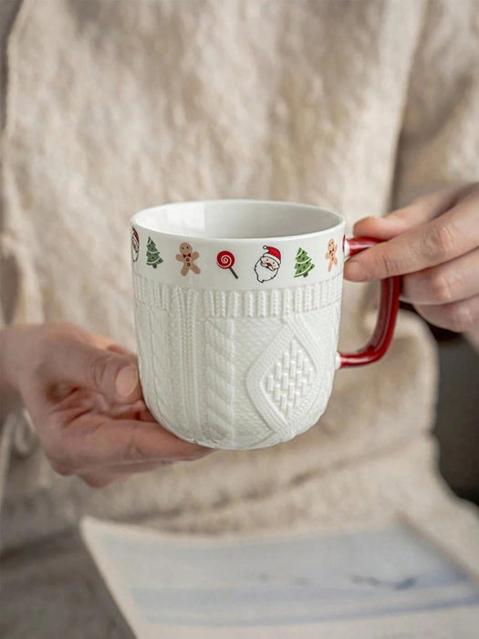 SHEIN Taza de 350 ml (11.8 oz) con estampado de suéter en relieve - Quierox - Tienda Online
