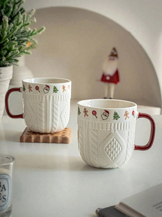 SHEIN Taza de 350 ml (11.8 oz) con estampado de suéter en relieve - Quierox - Tienda Online