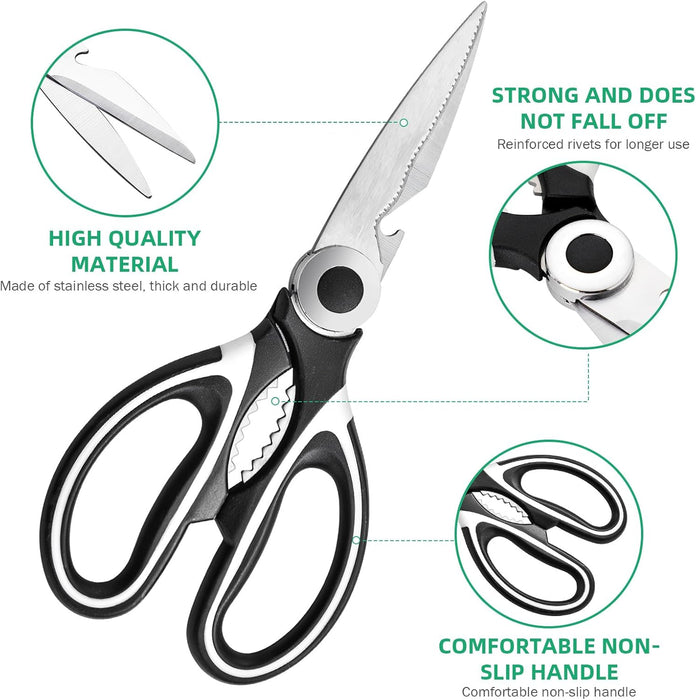 SHEIN Tijeras de cocina multiusos, de carne,tijeras de cocina de alimentos - Quierox - Tienda Online