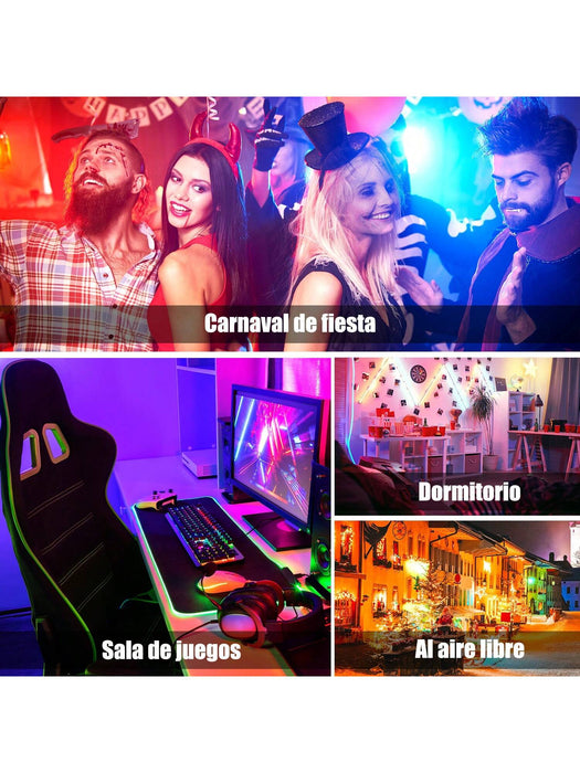 Shein Tira de luces LED, 1m con control remoto de 44 teclas - Quierox - Tienda Online