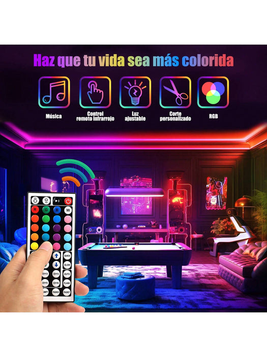Shein Tira de luces LED, 1m con control remoto de 44 teclas - Quierox - Tienda Online