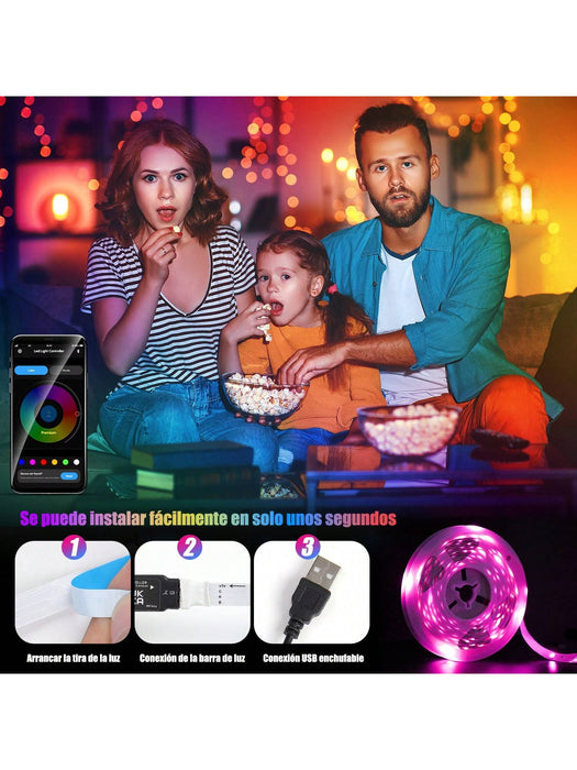 Shein Tira de luces LED, 1m con control remoto de 44 teclas - Quierox - Tienda Online