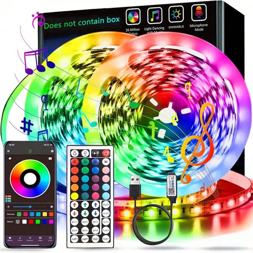 SHEIN Tira de luces LED decorativas de 1 m control por cable USB, con control remoto inteligente - Quierox - Tienda Online