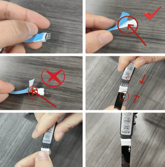 SHEIN Tira de luces LED decorativas de 1 m control por cable USB de 3 teclas - Quierox - Tienda Online