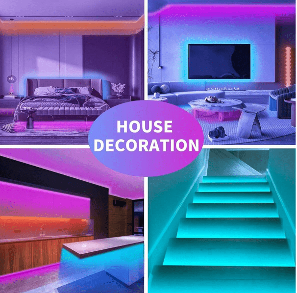 SHEIN Tira de luces LED decorativas de 1 m control por cable USB de 3 teclas - Quierox - Tienda Online