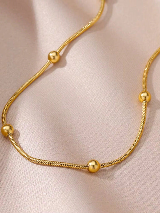 Shein Tobilleras de acero inoxidable con cuentas de perlas falsas para mujeres - Quierox - Tienda Online