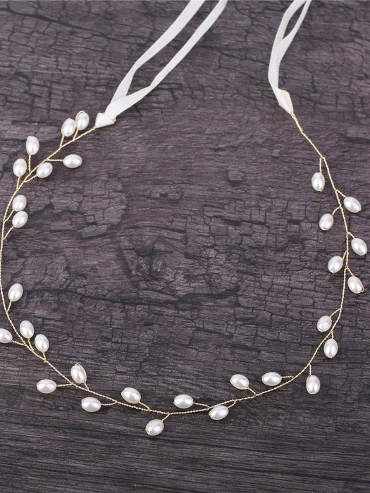 SHEIN Tocado elegante de boda con adornos de perlas sintéticas - Quierox - Tienda Online