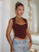 SHEIN Top corsé estilo bustier Glamine Charm Lady-Like con cuello y tirantes - Quierox - Tienda Online