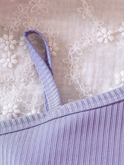 SHEIN Top De Cuello Asimétrico Para Niña Y Pantalones Cortos Ajustados - Quierox - Tienda Online