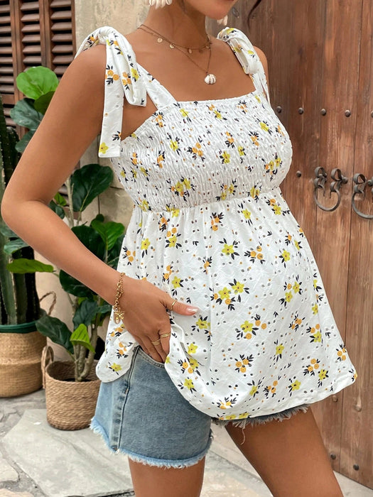 SHEIN Top de tirantes premamá estilo bohemio con bordado - Quierox - Tienda Online