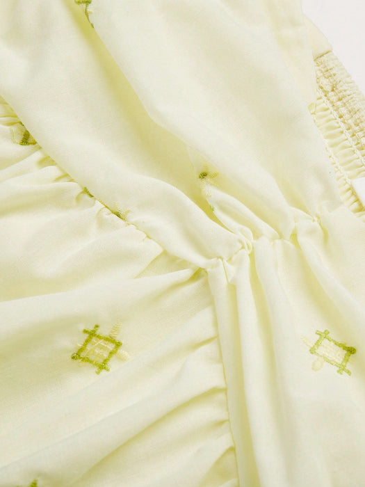 SHEIN Top de tubo con busto fruncido y estampado floral Aveloria - Quierox - Tienda Online