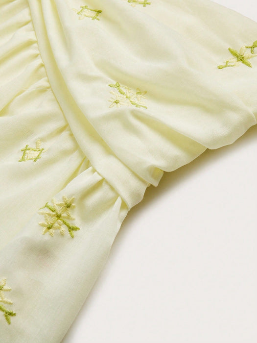 SHEIN Top de tubo con busto fruncido y estampado floral Aveloria - Quierox - Tienda Online