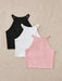 SHEIN Top halter de punto acanalado para niña, 3 piezas - Quierox - Tienda Online