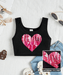 SHEIN Top informal sin mangas con estampado de corazones para chica joven - Quierox - Tienda Online