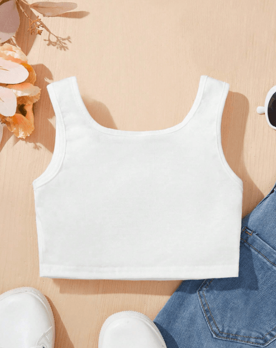 SHEIN Top informal sin mangas con estampado de corazones para chica joven - Quierox - Tienda Online