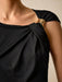 SHEIN Top negro ajustado Poéselle, tops de verano, camiseta ajustada de mujer - Quierox - Tienda Online